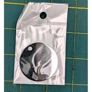 10 Stainless Steel Round Font Fixation Brand Metal Size 1.25 " With Hole NEW